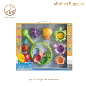 Fourniture d'usine mignon caoutchouc infantile baignoire jouets Kit unisexe enfant bébé pulvérisation d'eau Scoop canard et pieuvre forme jouets de <span class=keywords><strong>bain</strong></span> - Product Image 6