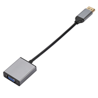 Câble adaptateur DP vers VGA en aluminium pour la connexion de la carte graphique d'un ordinateur et d'un ordinateur portable