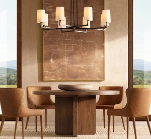 <span class=keywords><strong>Muebles</strong></span> para el hogar Juego de mesa de comedor <span class=keywords><strong>Santiago</strong></span> Mesa de comedor redonda Mesa de comedor de madera de 8 plazas - Product Image 5