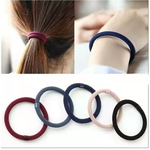 High Elastic Hair Tie Fabric Ponytail Band Casual Women's <b>Hairband</b> <b>Black</b> Mixed Color Shipping - Product Image 1
