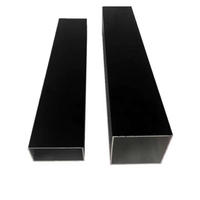 Profilé d'extrusion en aluminium 6063 en gros, grain de bois, revêtement en poudre, tube creux rectangulaire et carré pour portes et fenêtres