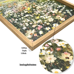 Impresiones en Lienzo Enmarcadas, Arte Decorativo Vintage, Pintura Clásica de Campo de Flores Silvestres, Paisaje Rústico, Arte de Pared Grande - Product Image 5