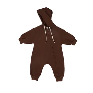 Ropa de invierno Mameluco de bebé Ropa de bebé Conjunto de chándal para niños Mamelucos con capucha con cremallera de manga larga para niños Niñas Unisex completo CN;GUA