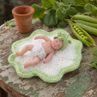 Modische, hübsche 4-Zoll-Silikon-Reborn-Babypuppe mit weichem Körper für die Heimdekoration