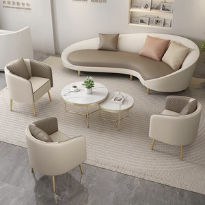 Thiết kế hiện đại giá rẻ đồ nội thất nhà thiết lập màu xanh lá cây 3 chỗ ngồi PU da vải ghế nhung cắt phòng khách sofa - Product Image 4