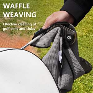 Serviettes de golf personnalisées avec aimant détachable et pochette portable, ensemble de serviettes de golf en microfibre à séchage rapide pour sacs de golf pour hommes ou femmes - Product Image 3