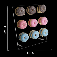 Support de présentation en acrylique transparent, support pour bagels et beignets, plateau pour les tables de friandises de fête, mariage, rangement à domicile