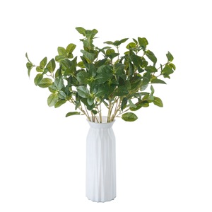 CallaFloral Artificial Mint <b>Leaves</b> Single Branch Green PVC Home <b>Decor</b> Wedding Bouquet <b>Wall</b> Decoration - Product Image 5