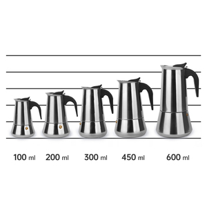 Iconic 6-Cup Stovetop Espresso Maker Portable Silver <span class=keywords><strong>Moka</strong></span> <span class=keywords><strong>Express</strong></span> Pot Real Italian Coffee Maker en Aluminio Metal - Product Image 3
