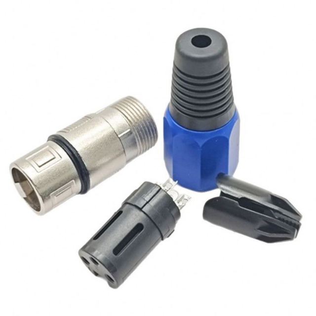 XLR Connector 3Pins Male and Female Microphone Audio Cable Connector XLR Adapter Connectors