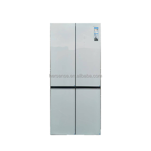 527L haute qualité maison 220v 4 portes rétro maison <span class=keywords><strong>porte</strong></span> française <span class=keywords><strong>blanc</strong></span>/gris réfrigérateur refroidissement rapide conservation intelligente - Product Image 1
