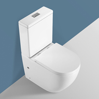 Vente en gros de toilettes modernes créatives de haute qualité pour hôtels wc p-trap sanitaires water closet filigrane toilettes deux pièces montées au sol