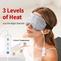 Masque de sommeil en satin de soie personnalisable 100% soie pure avec fonction de chaleur et de vapeur USB pour les voyages