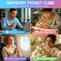 Jouet anti-stress en forme de glaçon, personnalisable OEM, en TPR givré, en gros, pour cadeaux de fête, boîte cadeau surprise de vacances