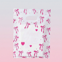 Sac de courses en plastique HDPE opaque durable avec soufflets latéraux imprimés, poignée et poignée découpée pour l'épicerie, la vente au détail et l'emballage cadeau