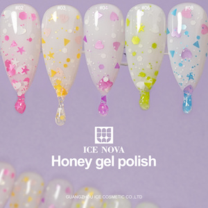 Esmalte <span class=keywords><strong>de</strong></span> Uñas <span class=keywords><strong>en</strong></span> Gel BD Honey, Brillante, con Diamantes, Fluorescente, Reflectante, para DIY, Venta al Por Mayor OEM - Product Image 4