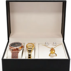 Hot Sale Protective Rectangle <b>Watch</b> Box Necklace <b>Ring</b> Jewelry Set <b>Watch</b> Gift Box for Packaging - Product Image 1