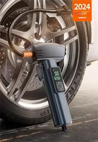 Compresseur d'air sans fil avec affichage numérique 150 PSI, rechargeable, câble de charge USB, marteau de dégonflage, 4500 mAh PR