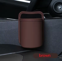 Boîte de rangement latérale pour siège de voiture en cuir de luxe avec porte-gobelet et 1 à 3 compartiments