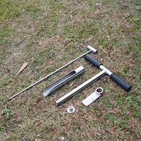 Sonde d'échantillonnage de sol en acier inoxydable avec poignée en T et pédale pour l'échantillonnage de sol dans les jardins, pelouses et fermes