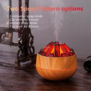 Nuevo Humidificador con Efecto de Fuego de Carbón, Capacidad de 300 ml, Alimentado por USB, Portátil para Uso Doméstico en Mesa, con Función de Pulverización - Product Image 2