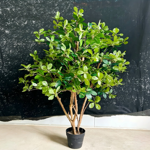 逼真的人造黑橄榄盆栽植物 仿真橄榄树 塑料抗紫外线环保家居办公室酒店装饰 - Product Image 1