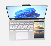 Offre Spéciale marque double écran 15.6 + 7 pouces ordinateur portable Win 11 Quad Core 16GB DDR4 1TB SSD nouvel ordinateur d'étudiant d'enseignement en ligne