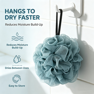 Spugna <span class=keywords><strong>da</strong></span> <span class=keywords><strong>Bagno</strong></span> Monocolore in Nylon Morbido per Pulizia della Pelle, Ideale per Doccia Quotidiana e Spa - Product Image 2