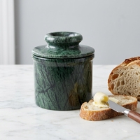 Offre Spéciale : Pot à Beurre et Couteau à Fromage Multifonctionnel en Marbre, Style Nordique Tendance, Fait Main et Écoresponsable