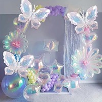 Ballon Chiffre Iridescent Autoportant de 40 Pouces en Aluminium pour Baby Shower, Anniversaire, Anniversaire de Mariage