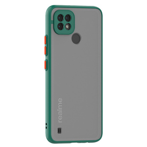 Anti-sporco Glassato Traslucido Fumo Caso di TPU Dura del PC Della Copertura Posteriore Del Telefono Accessori Per <span class=keywords><strong>Realme</strong></span> C21 <span class=keywords><strong>C25</strong></span> 8 8 pro C20A - Product Image 4