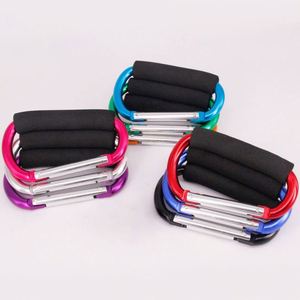 Custom Logo Black D Shaped Large Aluminum Portable Lightweight Foam Grip Spring <b>Hook</b> <b>Clip</b> Carabiner Keychain for Outdoor Event - Product Image 2