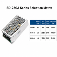 Convertisseur DC-DC isolé LEYU SD-250A 250W, alimentation à découpage 12V vers 5V, 12V, 24V pour véhicules industriels et systèmes logiques SMPS