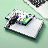 10Gbps USB3.2 Gen2 2.5 "SATA HDD alat penutup bebas Tipe C SSD Casing eksternal Hard Disk Drive kotak Casing dibuat bahan plastik