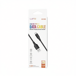 Cable de datos Lumiz USB a Tipo C de 0.5M para carga rápida y transferencia de datos - Product Image 3