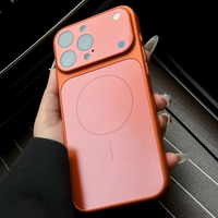 Coque de téléphone magnétique givrée couleur originale avec protection intégrale d'objectif d'appareil photo pour iPhone 17 Pro Max Air 16 15