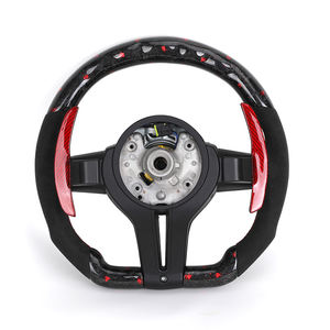 Volante Deportivo de Fibra de Carbono Rojo Alcantara con Pantalla LED para <span class=keywords><strong>BMW</strong></span> M3 F80 M4 F82 E90 E91 E92 X5 F15 <span class=keywords><strong>X6</strong></span> F16 F10 F30 F32 F36 - Product Image 2