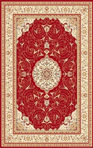 Nhà Máy Bán Buôn Tùy Chỉnh Thiết Kế Kích Thước Lớn Ba Tư Phong Cách Cổ Điển Polypropylene Wilton Thảm Màu Đỏ Thảm Cho Phòng Khách - Product Image 5