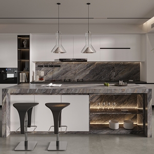 Lastra in Pietra Sinterizzata Lucida Marrone <span class=keywords><strong>Venezia</strong></span> per Pannelli Murali e Pavimenti del Soggiorno - Product Image 5