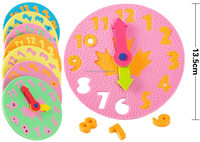 Jouets d'apprentissage pour la maternelle, blocs de mousse éducatifs, horloge décorative pour enfants