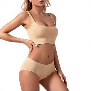 Ensembles 2 pièces confortables et respirants pour femmes, avec taille élastique et soutien-gorge sans armatures, parfaits pour l'exercice et la beauté du dos. - Product Image 2