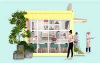 YONGHONG Conteneur maritime en acier extensible de 20 pieds au design industriel, mobile, pour café-restaurant, bar à sandwichs, café, appartement