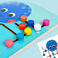 Jeu de labyrinthe d'association de couleurs Octopus, jouet de réflexion logique pour tout-petits, jouet éducatif précoce pour enfants