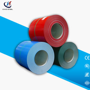 Tôle d'<span class=keywords><strong>acier</strong></span> galvanisée enduite de couleur de bobine de PPGI de 0.35mm pour la <span class=keywords><strong>plaque</strong></span> de galvanisation froide de matériaux de construction en métal de toiture - Product Image 1