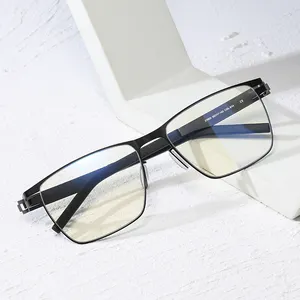 Wholesale Business Men Eyewear Metal Optical Computer anti bluelight Eyeglasses frames Blue Light Blocking Glasses