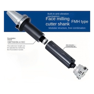 Fraise à <span class=keywords><strong>face</strong></span> à amortissement BT50 |   Anti-vibration 50-250 mm |   Usinage lourd |   Durée de vie des outils de 8 % plus longue - Product Image 1