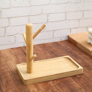 Organisateur de bureau et de tiroir en bois massif avec plateaux de branche de montre à clé pour le stockage d'ornements de porche - Product Image 2