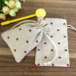 Kích thước nhỏ mini tùy chỉnh Handmade Dây Rút tự nhiên đay Linen Túi Quà Tặng - Product Image 3