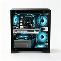 Nouvelle Arrivée Boîtier PC Gaming en Verre Trempé 270° Full View Micro ATX Mid Tower à Flux d'Air Élevé avec Ventilateurs ARGB Fournisseur de Boîtiers PC