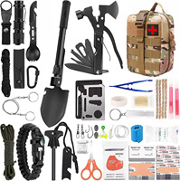 Kit de survie pour Noël, hommes et femmes, 251 pièces, équipement d'urgence, trousse de premiers soins, sac bandoulière, camping, tremblement de terre, randonnée, plein air, métal